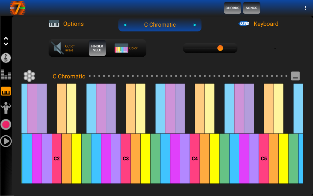 Chromatic piano
