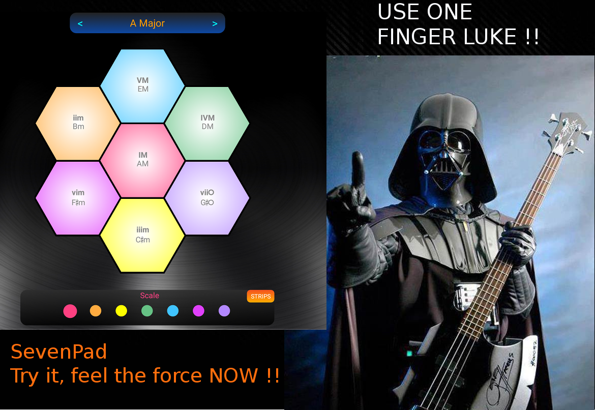 Click vader's advice to try the SevenPad app